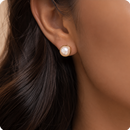 Brinco Feminino de Pérola Natural Elegante
