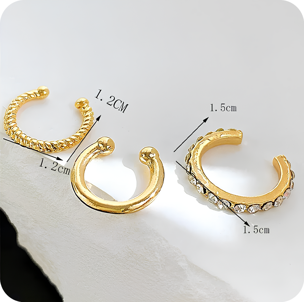 Ear Cuff Prateado Minimalista
