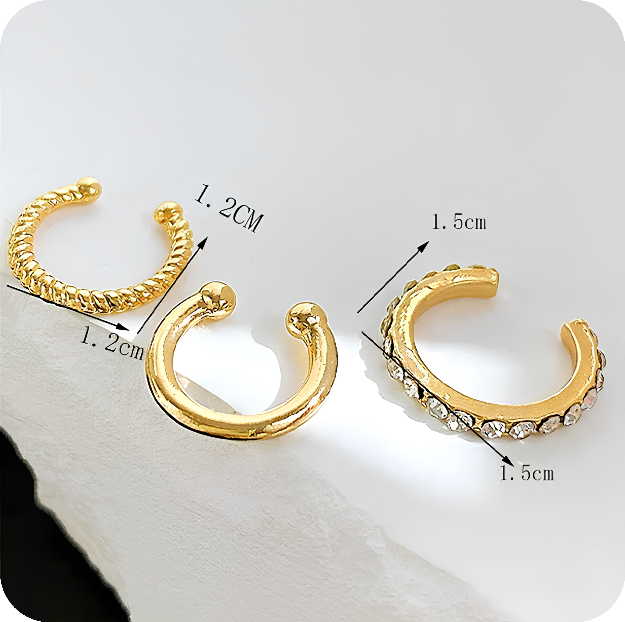 Ear Cuff Prateado Minimalista
