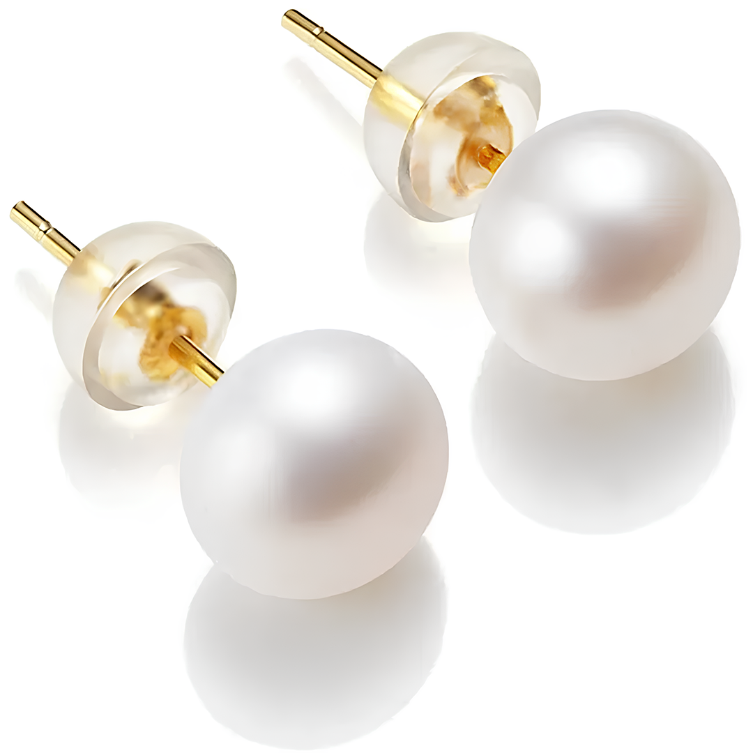 Brinco Feminino de Pérola Natural Elegante