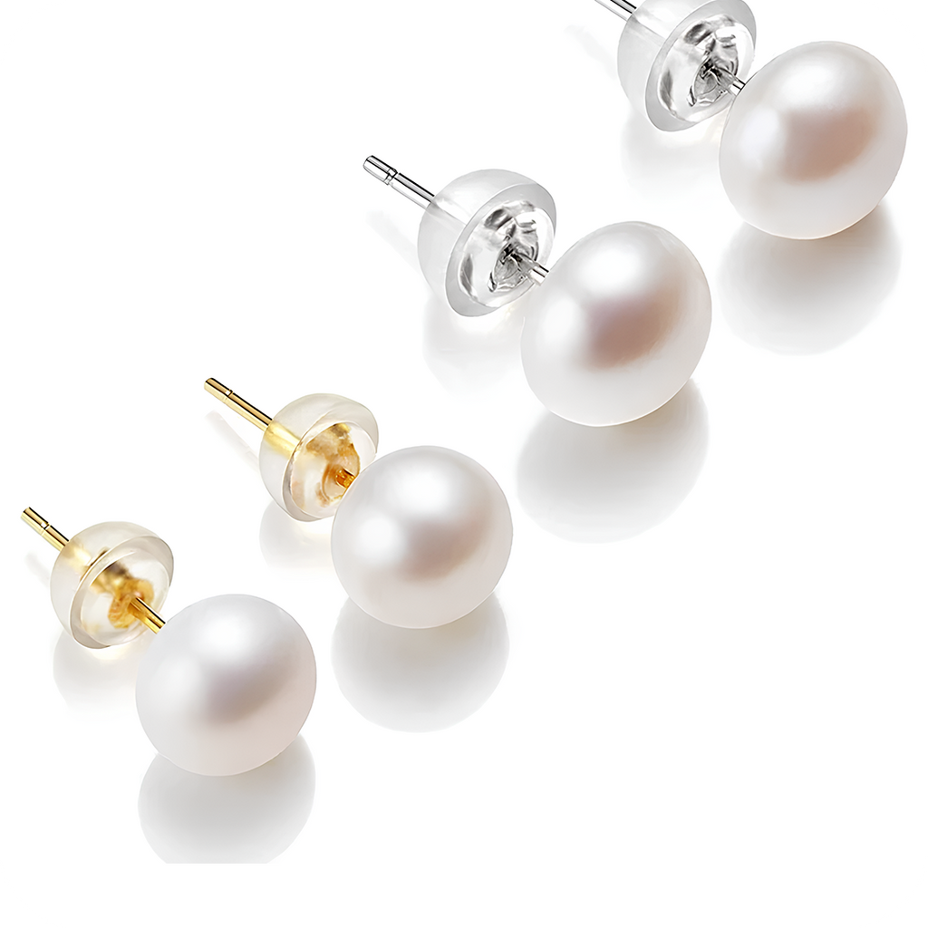 Brinco Feminino de Pérola Natural Elegante