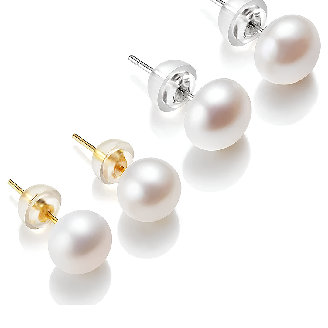 Brinco Feminino de Pérola Natural Elegante